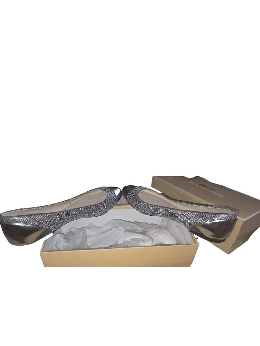 Michael Michael Kors Shala Ballet Gunmetal Glitter Size 9 US - Picture 5 of 7